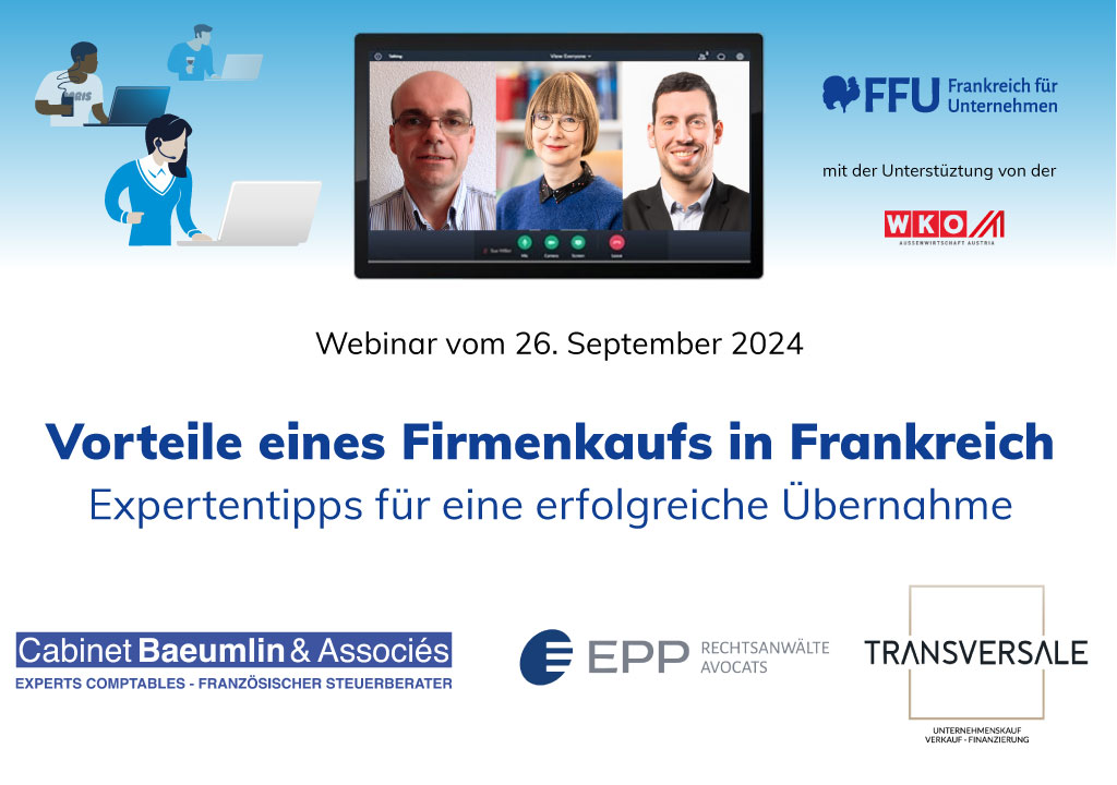 Webinar Vorteile eines Firmenkaufs in Frankreich
